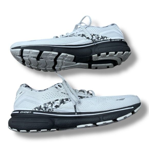 Brooks Ghost 15 Running Sneakers Shoes White Ebony Oyster Activewear Women’s 9 - Picture 6 of 10